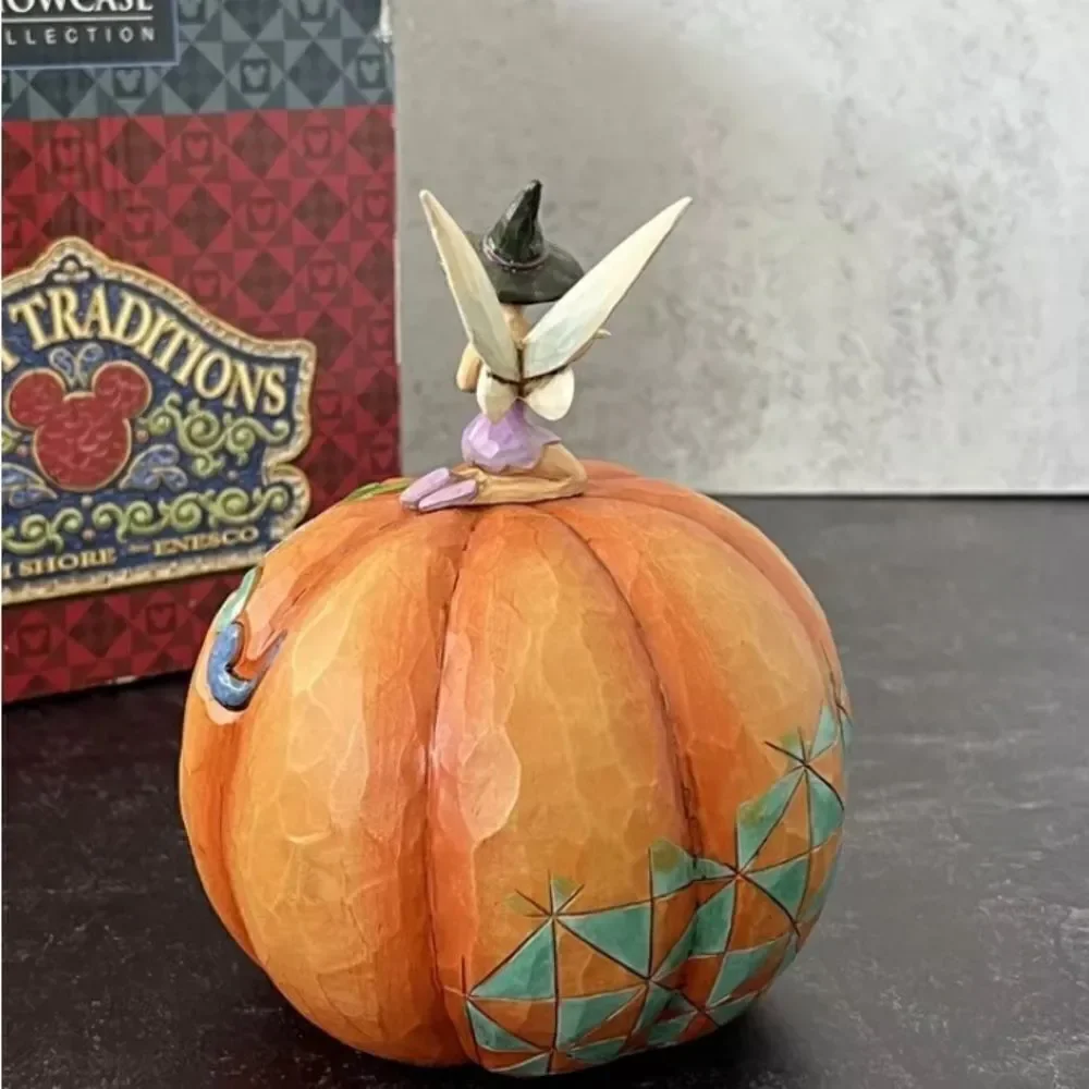 RARE 2013 Jim Shore Tinkerbell Witch Light Up Pumpkin Tink or Treat Figurine